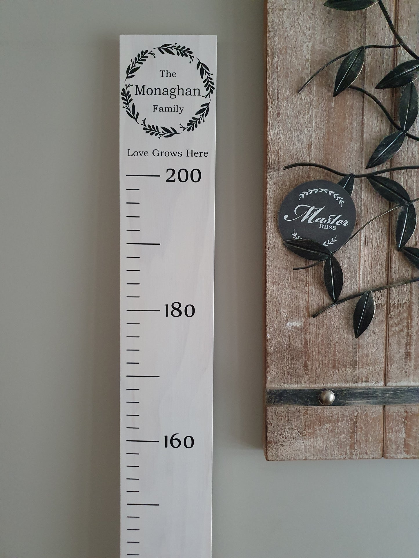 Personalised Height Chart - Leaf Circle