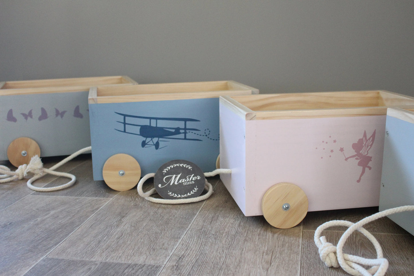 Handmade Children's Fairy Wooden Pull Along Wagon - Only 1 Left - Pick up Only