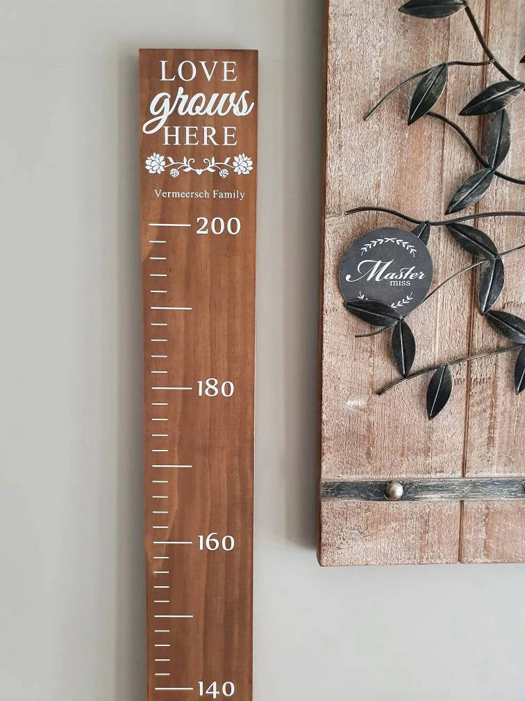 Personalised Height Chart - Love Grows Here