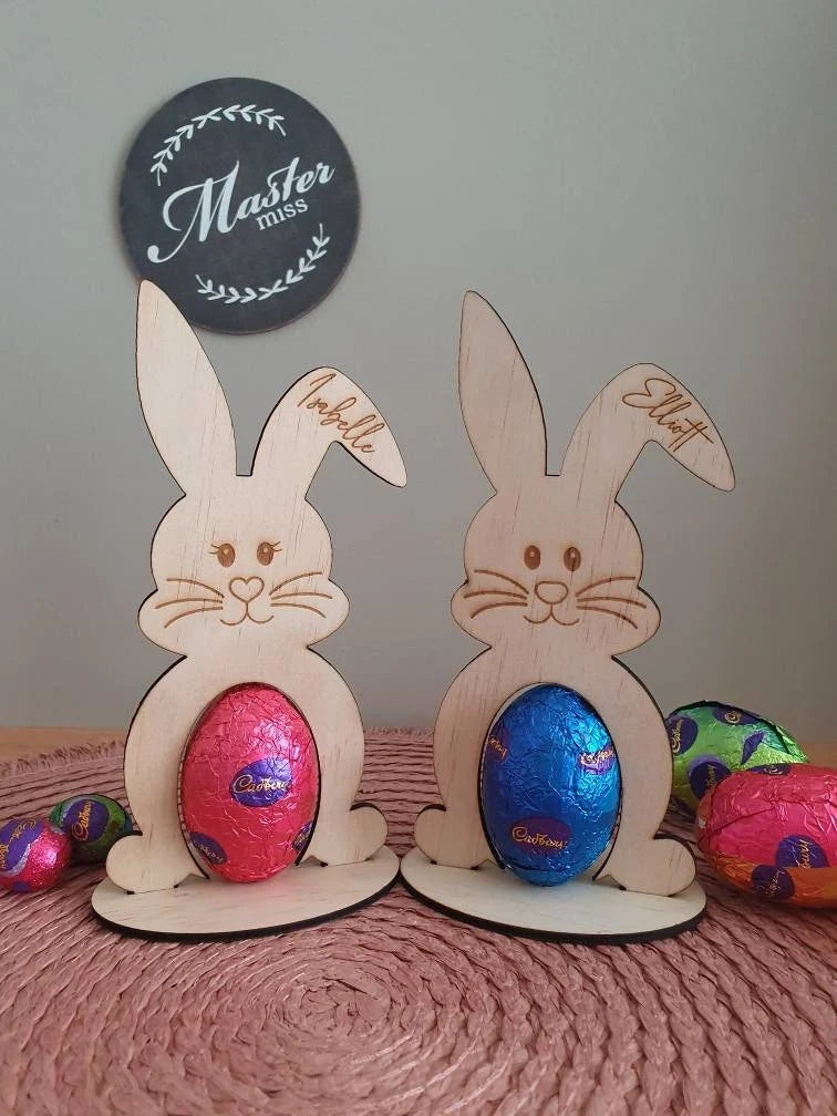 Personalised Easter Bunny Egg Holder - Free Delivery