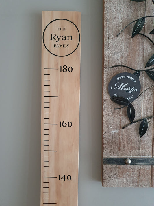 Personalised Height Chart - Simple Family Circle