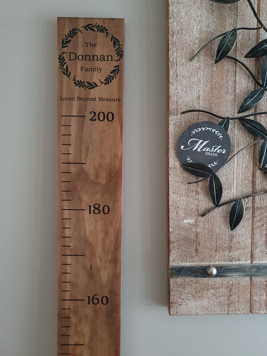 Personalised Height Chart - Leaf Circle