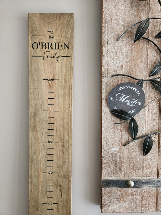 Personalised Height Chart - Family Line Chart