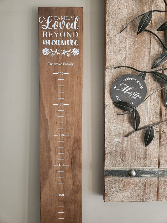 Personalised Height Chart - Family LBM
