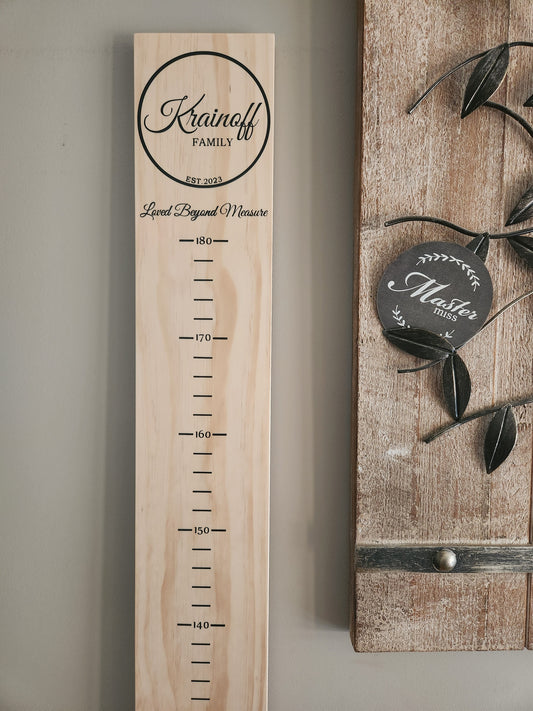 Personalised Height Chart - Family Circle w/LBM