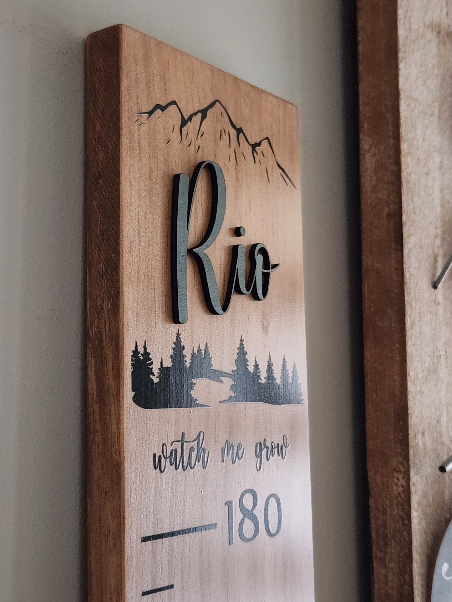 Personalised Height Chart - 3D Mountain
