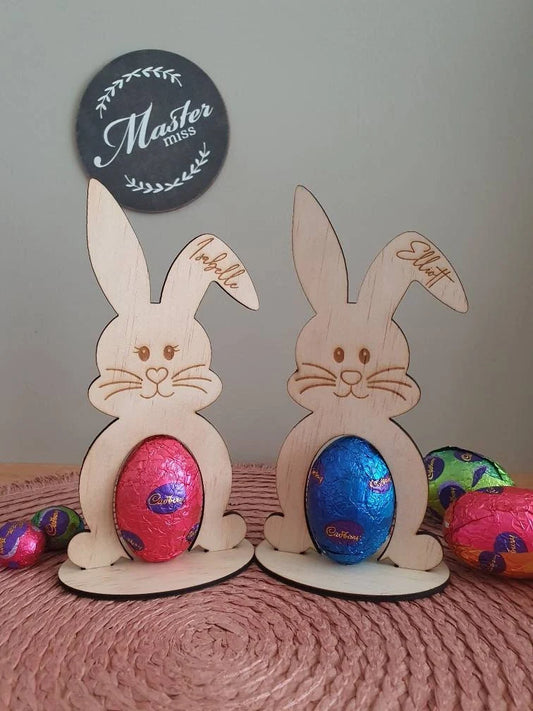 Personalised Easter Bunny Egg Holder - Free Delivery