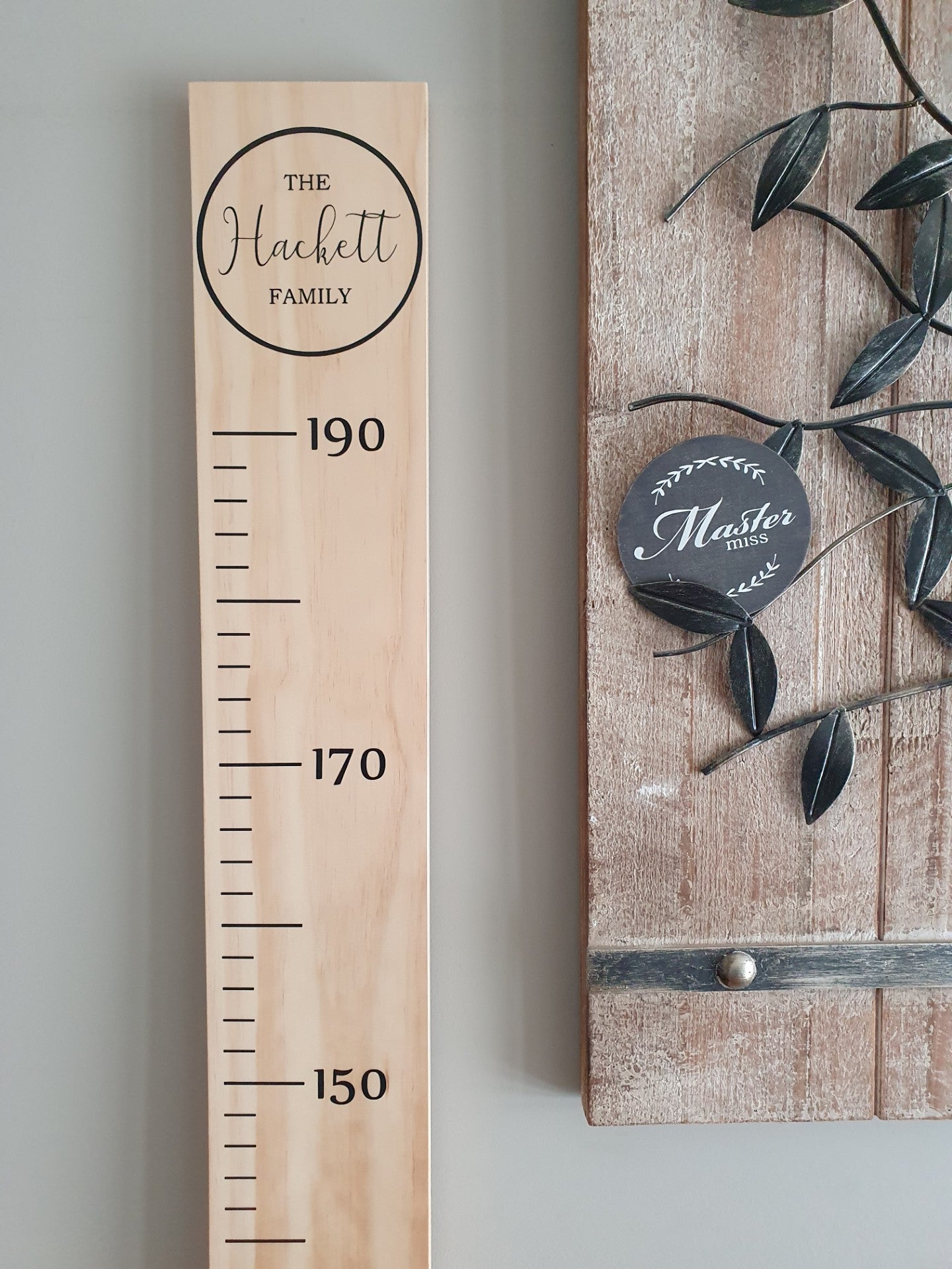 Personalised Height Chart - Simple Family Circle