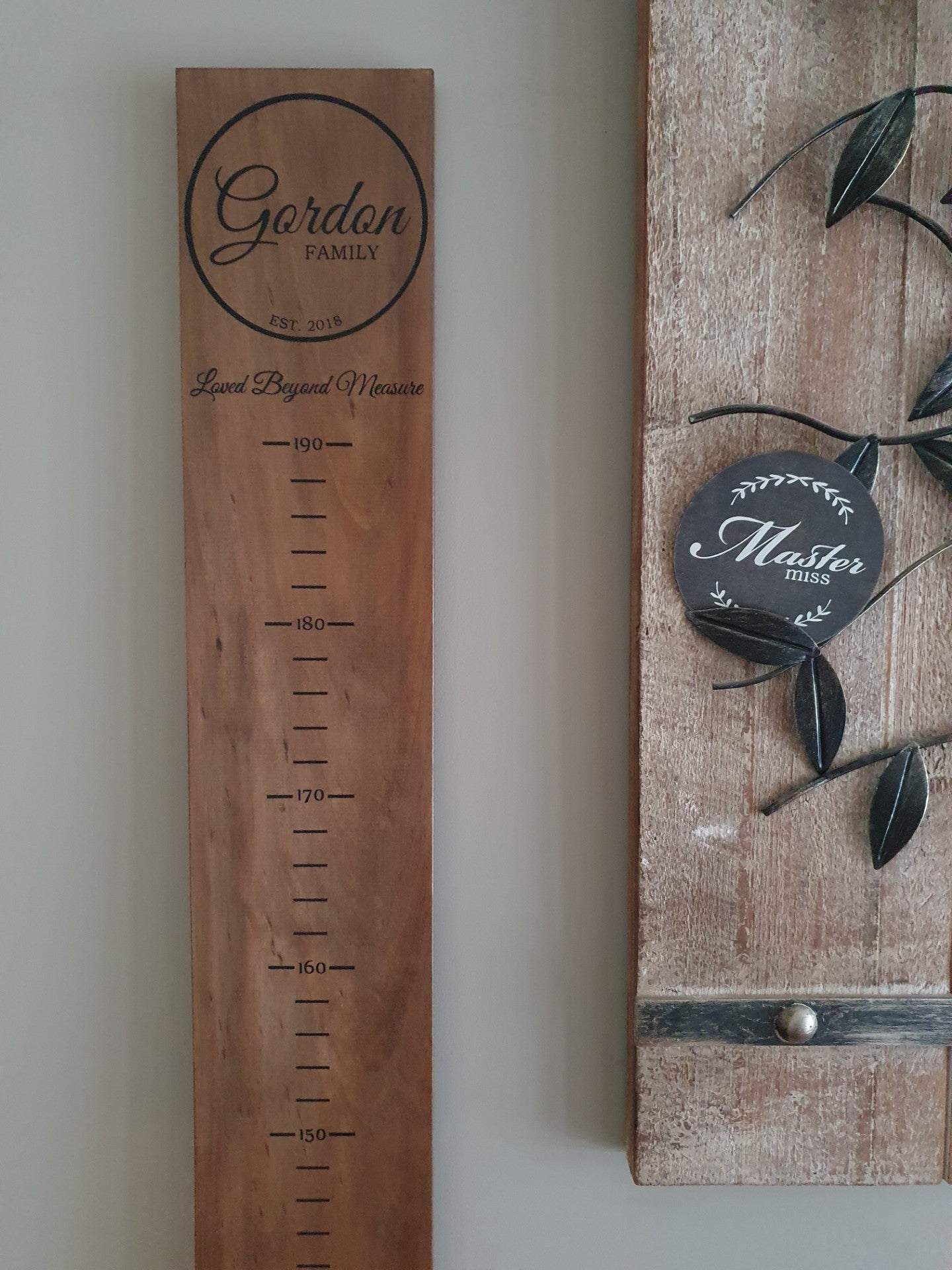 Personalised Height Chart - Family Circle w/LBM